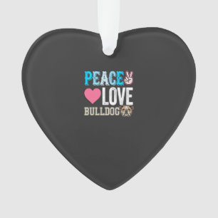 Vecteur Peace Love Bouledogue
