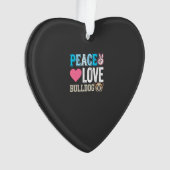 Vecteur Peace Love Bouledogue (devant)