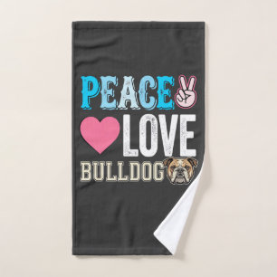 Vecteur Peace Love Bouledogue