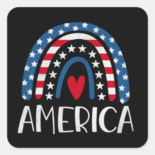 Vector 4th juli Amerikaanse onafhankelijkheidsdag  Vierkante Sticker (Voorkant)