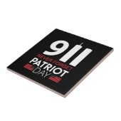 Vector 9-11 vergeet nooit het patriot day T-shirt Tegeltje (Zijkant)