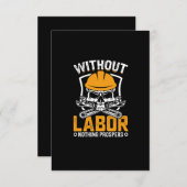 Vector arbeid dag t-shirt ontwerp kaart (Voorkant / Achterkant)