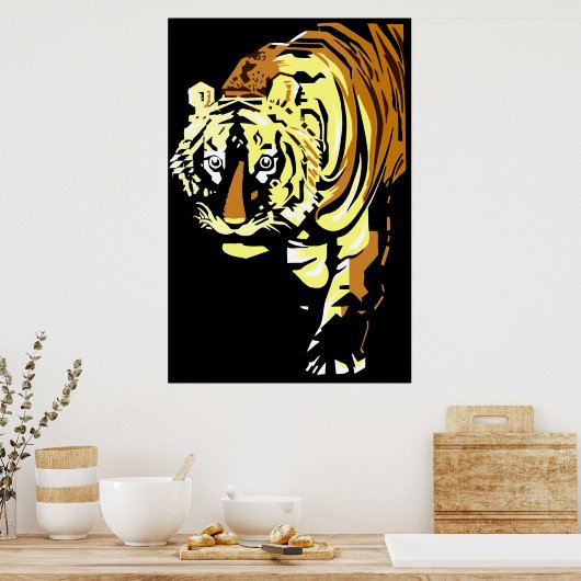 Vector art déco tiger (Cuisine)