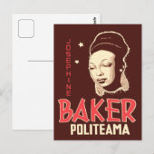 Vector Art Josephine Baker bij de Politeama Briefkaart (Voorkant / Achterkant)