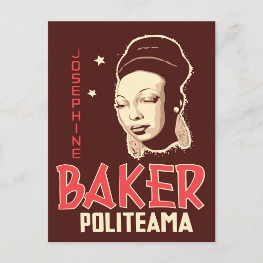 Vector Art Josephine Baker bij de Politeama Briefkaart (Voorkant)