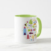 Vector Art Maine Theme Statussymbolen Mok (Voorkant rechts)