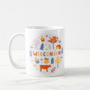 Vector Art Wisconsin Theme Statussymbolen Koffiemok