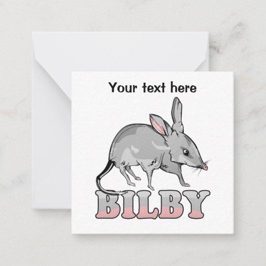 Vector Bilby Notitiekaartje (Voorkant)