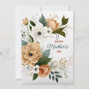 Vector Bloemenkrans Moederdag Aangepast Bericht Feestdagenkaart