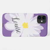 Vector bloemkunst paarse maisy Zazzle Basic iPhone Hoesje (Achterkant horizontaal)
