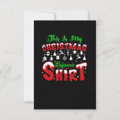 Vector dit is mijn kerst pyjama shirt citeert t kaart (Achterkant)