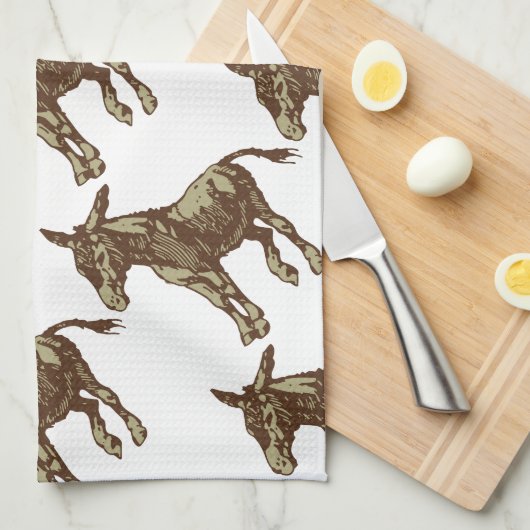 Vector Donkey Theedoek (Quarter Fold)