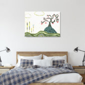 Vector Fantasy Doodle Landscape Art Canvas Afdruk (Insitu (Slaapkamer))