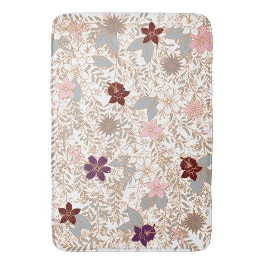 Vector Floral Badmat (Voorkant Verticaal)