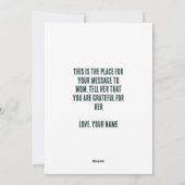 Vector Floral Bouquet Moederdag Custom Message Feestdagenkaart (Achterkant)