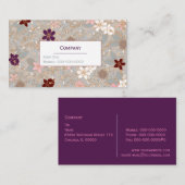 Vector Floral Carte de visite (Devant / Derrière)