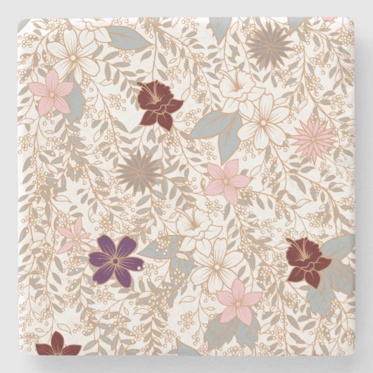 Vector Floral Stone Onderzetter (Voorkant)
