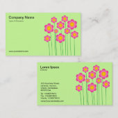 Vector Flowers III - Pastel Green Visitekaartje (Voorkant / Achterkant)