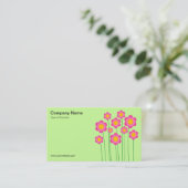Vector Flowers III - Pastel Green Visitekaartje (Staand voorkant)