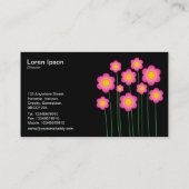 Vector Flowers III - Zwart Visitekaartje (Achterkant)