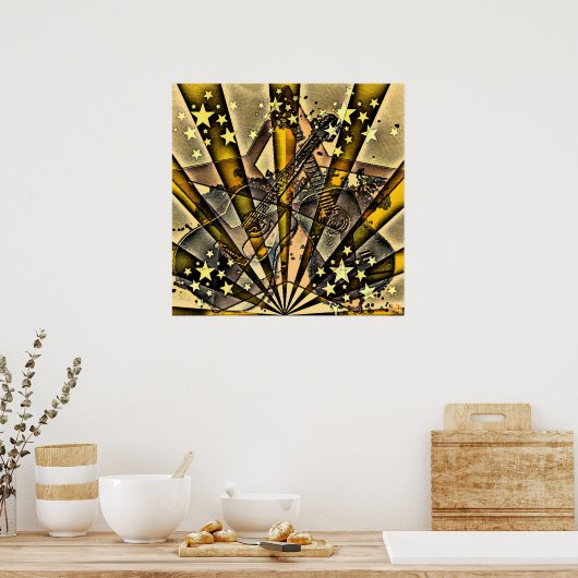 Vector gitaren poster (Keuken)