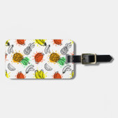 Vector grafisch naadloos patroon bagagelabel (Voorkant horizontaal)