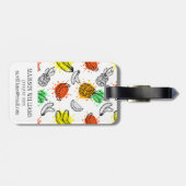 Vector grafisch naadloos patroon bagagelabel (Achterkant horizontaal)