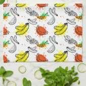 Vector grafisch naadloos patroon theedoek (Gevouwen)