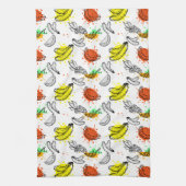 Vector grafisch naadloos patroon theedoek (Verticaal)