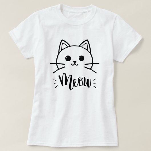 Vector grappige cartoon cat. Afdrukken voor t-shir T-shirt (Design voorkant)