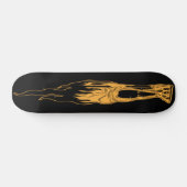 Vector hand getekende illustratie van dood met pla skateboard (Horizontaal)