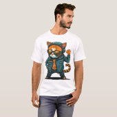 Vector Kat Karakter T-Shirt  (Voorkant volledig)