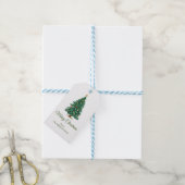 Vector kerstboom cadeaulabel (Met Touw)