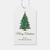 Vector kerstboom cadeaulabel (Achterkant)