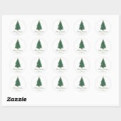 Vector kerstboom ronde sticker (Vel)