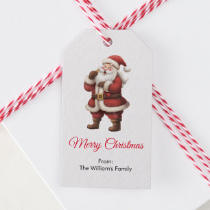 Vector Kerstman Cadeaulabel