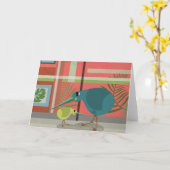 Vector Kiwi-vogelfamilie Kaart (Gele Bloem)