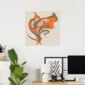 Vector Kunst Nieuwe Fantasielegantie op grijs, vie Poster (Thuiskantoor)