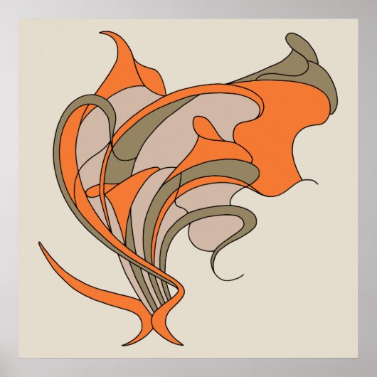 Vector Kunst Nieuwe Fantasielegantie op grijs, vie Poster (Voorkant)