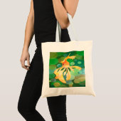 Vector met groene bubbels tote bag (Voorkant (product))
