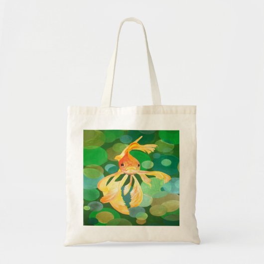 Vector met groene bubbels tote bag (Voorkant)