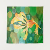 Vector met groene bubbels wandkleed (Voorkant (horizontaal))