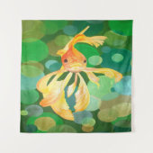 Vector met groene bubbels wandkleed (Voorkant)