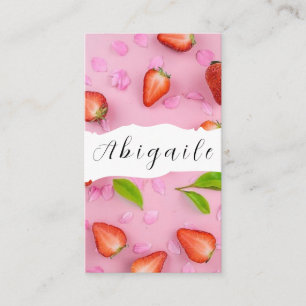 Vector naadloze  aardbei visitekaartje