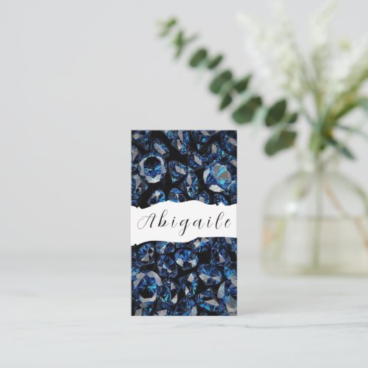 Vector naadloze diamanten zonder doezels visitekaartje (Staand voorkant)