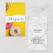 Vector naadloze  donuts Business Ca Visitekaartje (Voorkant / Achterkant)