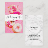 Vector naadloze donuts Business Ca Visitekaartje (Voorkant / Achterkant)