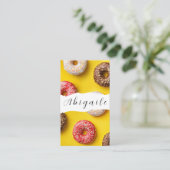 Vector naadloze  donuts Business Ca Visitekaartje (Staand voorkant)