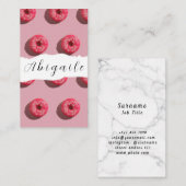 Vector naadloze donuts visitekaartje (Voorkant / Achterkant)