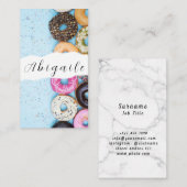 Vector naadloze  donuts visitekaartje (Voorkant / Achterkant)